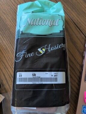 N I P National Brand Knee Highs Style 23 Neutral Beige- 6 Pair Per Pack